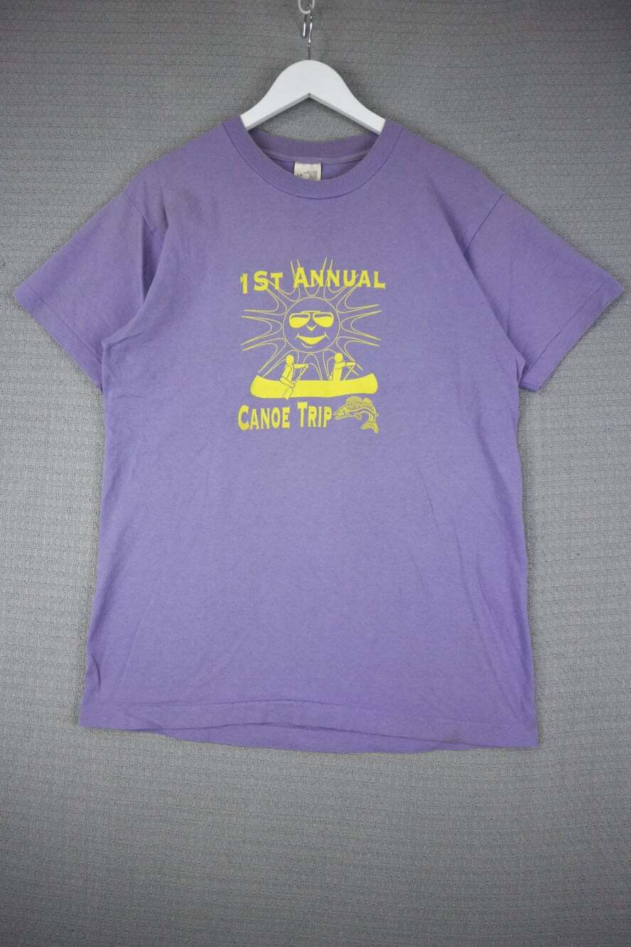Vintage Fruit of the Loom Single Stitch 1st Annual Canoe Trip Graphic T-Shirt Pu